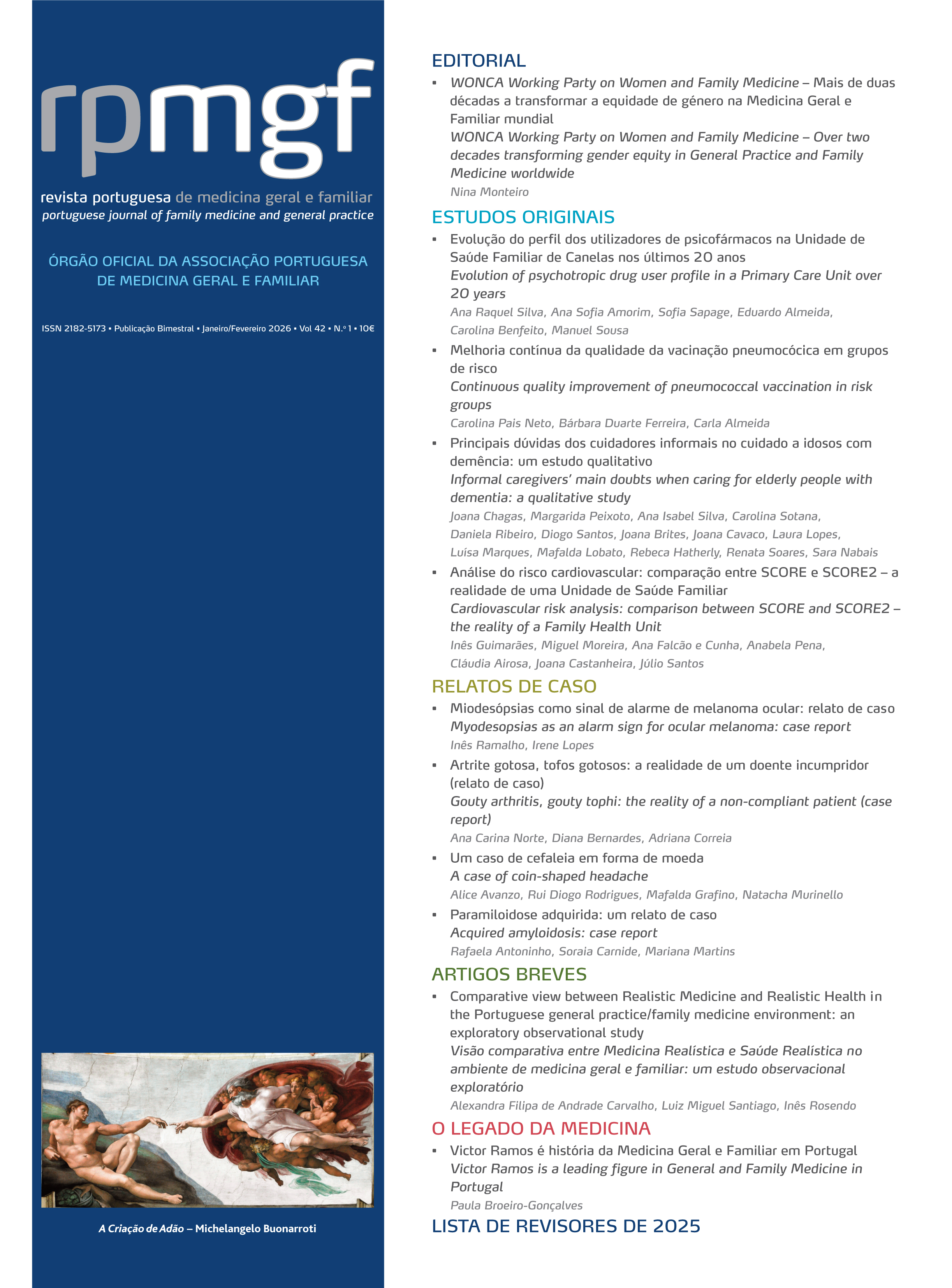					Ver Vol. 42 N.º 1 (2026): Revista Portuguesa de Medicina Geral e Familiar
				